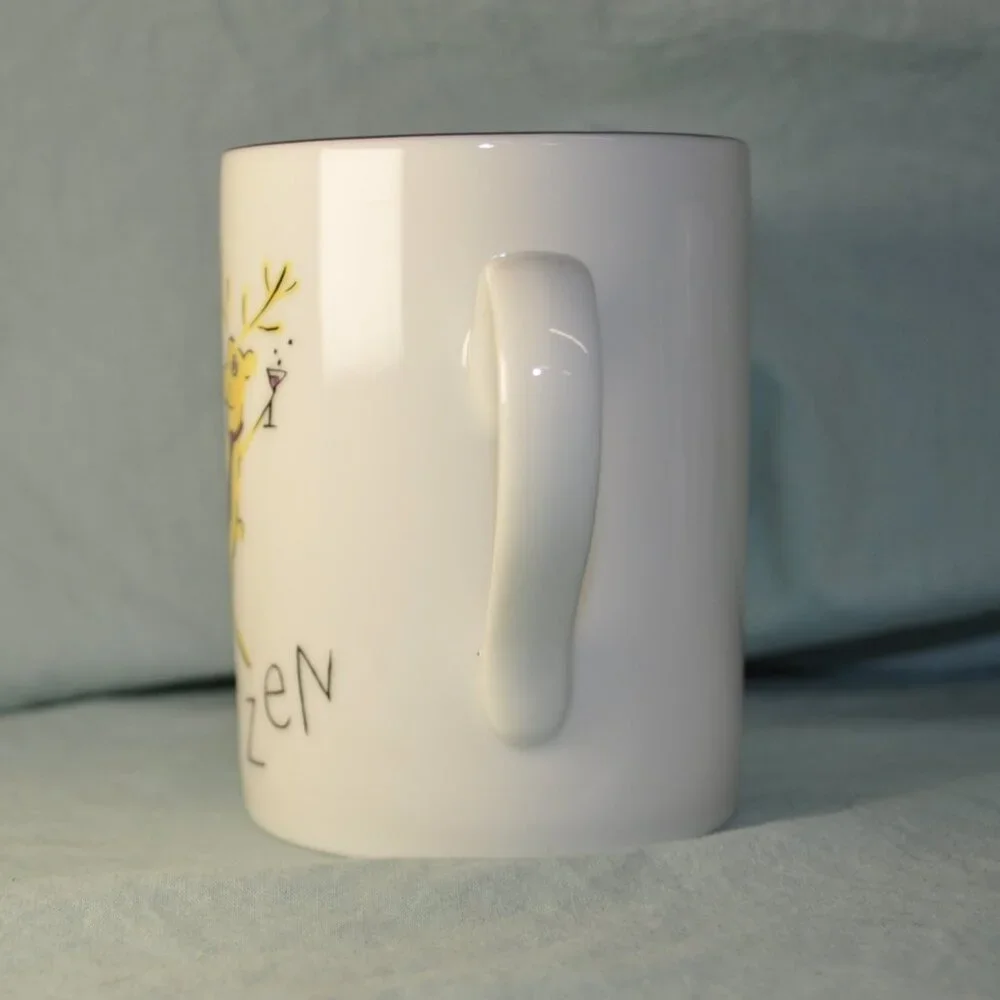 *BOGO mugs* 14 oz mug Blitzen reindeer Pottery Barn (w1288)